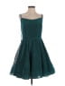 Assorted Brands 100% Polyester Stars Teal Blue Cocktail Dress Size 2 (estimated) - photo 1