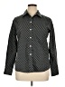 Foxcroft Polka Dots Black Long Sleeve Button-Down Shirt Size XL (estimated) - photo 1