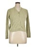 August Silk Green Silk Cardigan Size L - photo 1
