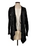 Tahari 100% Cotton Animal Print Black Gray Cardigan Size S (estimated) - photo 1