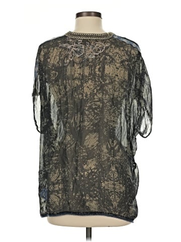 Johnny Was 3/4 Sleeve Silk Top (view 2)
