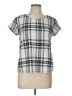 Free Kisses Silver Short Sleeve Blouse Size L - photo 1
