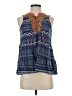 THML 100% Rayon Blue Sleeveless Blouse Size S - photo 1