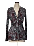 Bisou Bisou Gray Long Sleeve Blouse Size L - photo 1