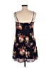 Mi ami 100% Polyester Floral Black Blue Casual Dress Size M - photo 2