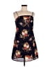 Mi ami 100% Polyester Floral Black Blue Casual Dress Size M - photo 1