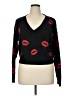madden nyc 100% Acrylic Hearts Black Pullover Sweater Size XL - photo 1