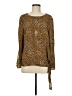 Thalia Sodi 100% Polyester Brown Long Sleeve T-Shirt Size M - photo 1