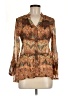 BKE 100% Polyester Brown Long Sleeve Blouse Size M - photo 1