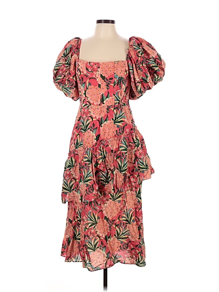 Pre-owned Farm Rio Cocktail Dress In Pink