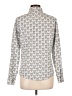 RED Valentino 100% Cotton Print Silver Blue Long Sleeve Blouse Size EU (IT) 46 / US 10 - photo 2