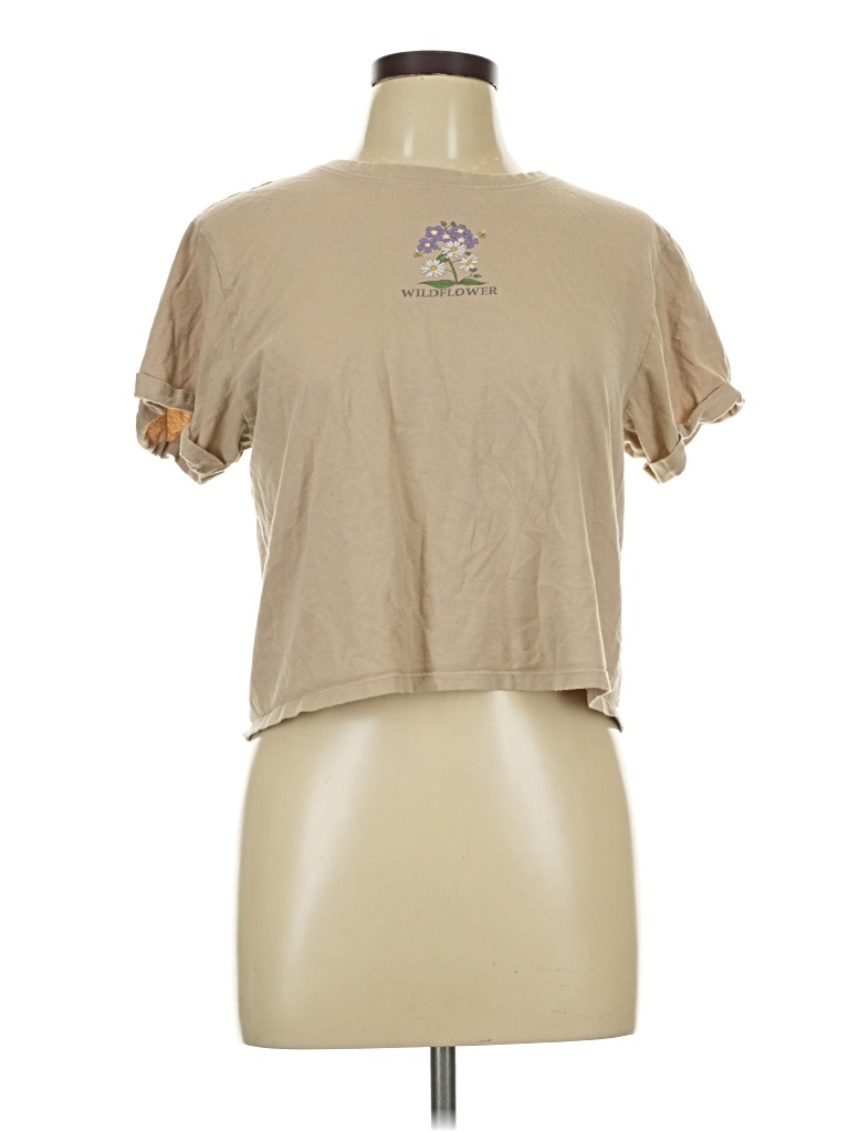 Pre-owned Assorted Brands Short Sleeve T-shirt In Tan