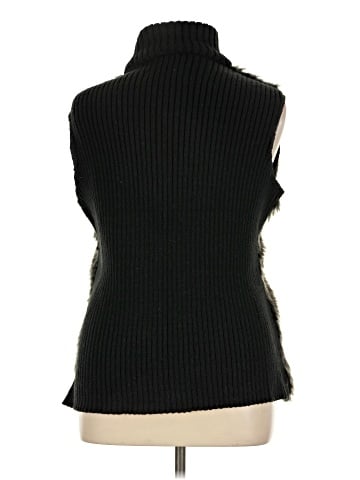 American Glamour by Badgley Mischka Faux Fur Vest (view 2)