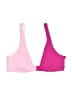 L Space Color Block Pink Swimsuit Top Size M - photo 1