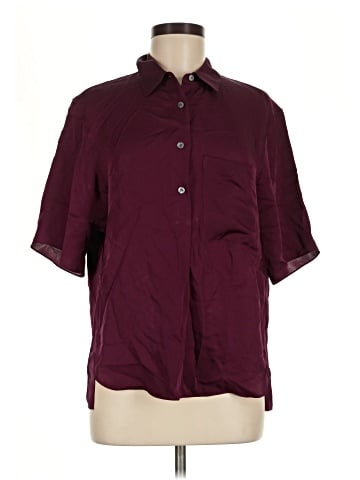 Theory Short Sleeve Silk Top (view 1)