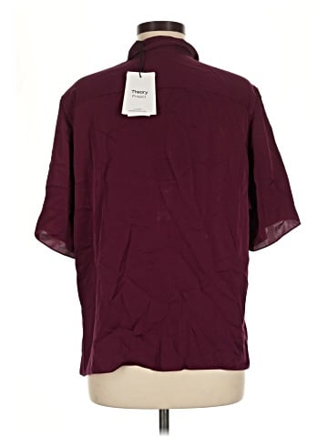 Theory Short Sleeve Silk Top (view 2)