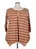 Forgotten Grace Orange 3/4 Sleeve Top Size 3X - photo 1