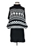 2b bebe 100% Acrylic Chevron-herringbone Black Poncho Size S - photo 1