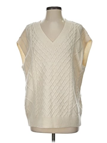 Madewell Cable-Knit V-Neck Sweater Vest (view 1)