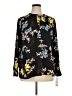 Apt. 9 Floral Black Long Sleeve Blouse Size XL - photo 1