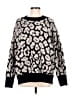 Vince Camuto Animal Print Black Pullover Sweater Size M - photo 1