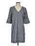 Draper James Checkered-gingham Blue Casual Dress Size 4 - photo 1
