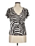 Rafaella Ivory Short Sleeve Blouse Size Med Petite - photo 1