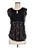 Faded Glory Black Short Sleeve Blouse Size 4 - 6 - photo 1