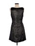Taylor Metallic Black Cocktail Dress Size 8 - photo 2