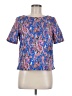 MSGM 100% Polyester Blue Short Sleeve Blouse Size M (estimated) - photo 1