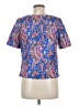 MSGM 100% Polyester Blue Short Sleeve Blouse Size M (estimated) - photo 2