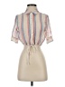 Solid & Striped Stripes Tan Short Sleeve Blouse Size S - photo 1