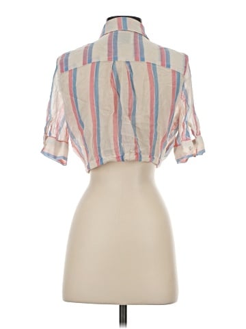 Solid & Striped Short Sleeve Blouse (view 2)