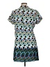 Zara 100% Polyester Print Teal Casual Dress Size L - photo 2