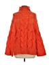 Free People Hearts Orange Turtleneck Sweater Size S - photo 1