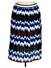 ELOQUII 100% Polyester Chevron-herringbone Blue Casual Skirt Size 14 Plus - photo 1