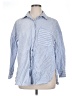 Zara Stripes Blue Long Sleeve Button-Down Shirt Size XL - photo 1