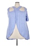Rose Gal Blue Short Sleeve Top Size 4X - photo 1