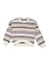 Walmart 100% Polyester Chevron-herringbone Ivory Pullover Sweater Size 7 - 8 - photo 1