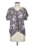 West Kei 100% Polyester Gray Short Sleeve Blouse Size S - photo 1