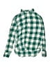 Crewcuts Checkered-gingham Green Long Sleeve Button-Down Shirt Size 12 - photo 1