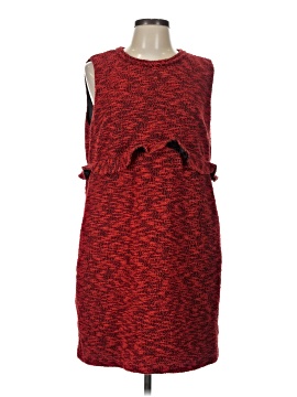 karen walker red dress Karen Walker Silk blend pleated midi dress