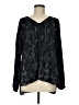 Classiques Entier Print Black Long Sleeve Silk Top Size M - photo 1