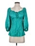 Hale Bob Teal 3/4 Sleeve Blouse Size XS - photo 1