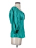 Hale Bob Teal 3/4 Sleeve Blouse Size XS - photo 4