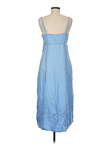 Madewell Sweetheart Midi Dress in Linen-Cotton Blend (view 2)
