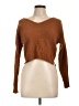 Pink Rose Brown Pullover Sweater Size M - photo 1