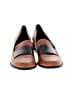 M4D3 100% Leather Color Block Brown Flats Size 9 - photo 2