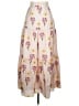 Borgo De Nor 100% Silk Floral Ivory Silk Skirt Size 8 - photo 1