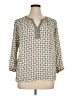 DR2 100% Polyester Ivory 3/4 Sleeve Blouse Size XL - photo 1